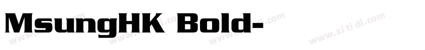 MsungHK Bold字体转换